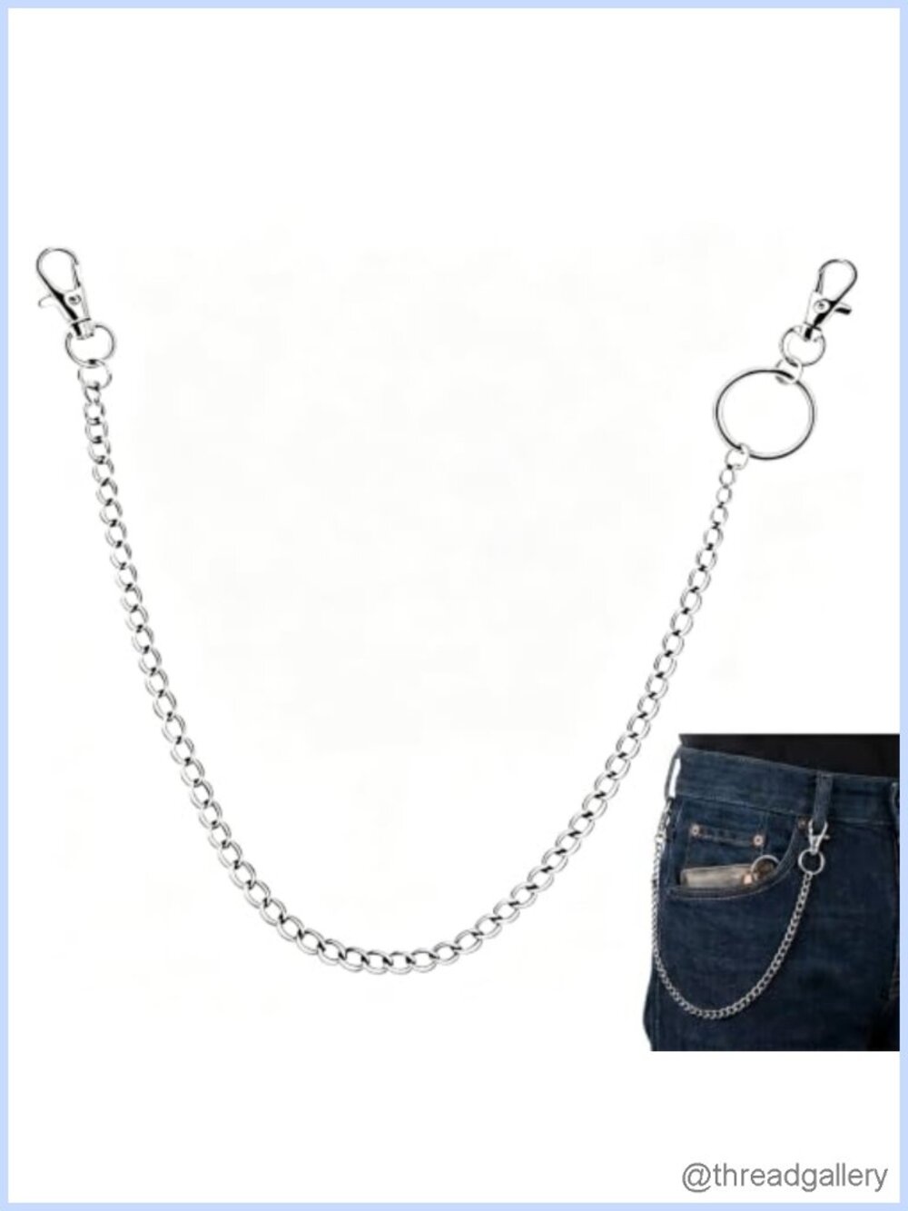 Pocket Chain for Jeans Punk Biker Wallet Chain Lobster Clasps Hip Hop